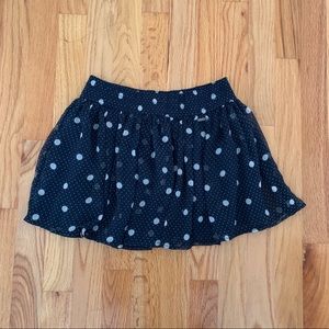 Navy Polka Dot Skirt